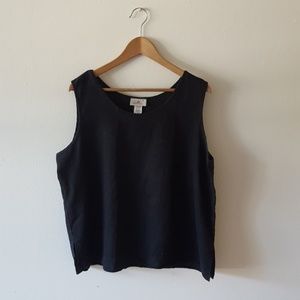 IC Collection Black Linen Shell